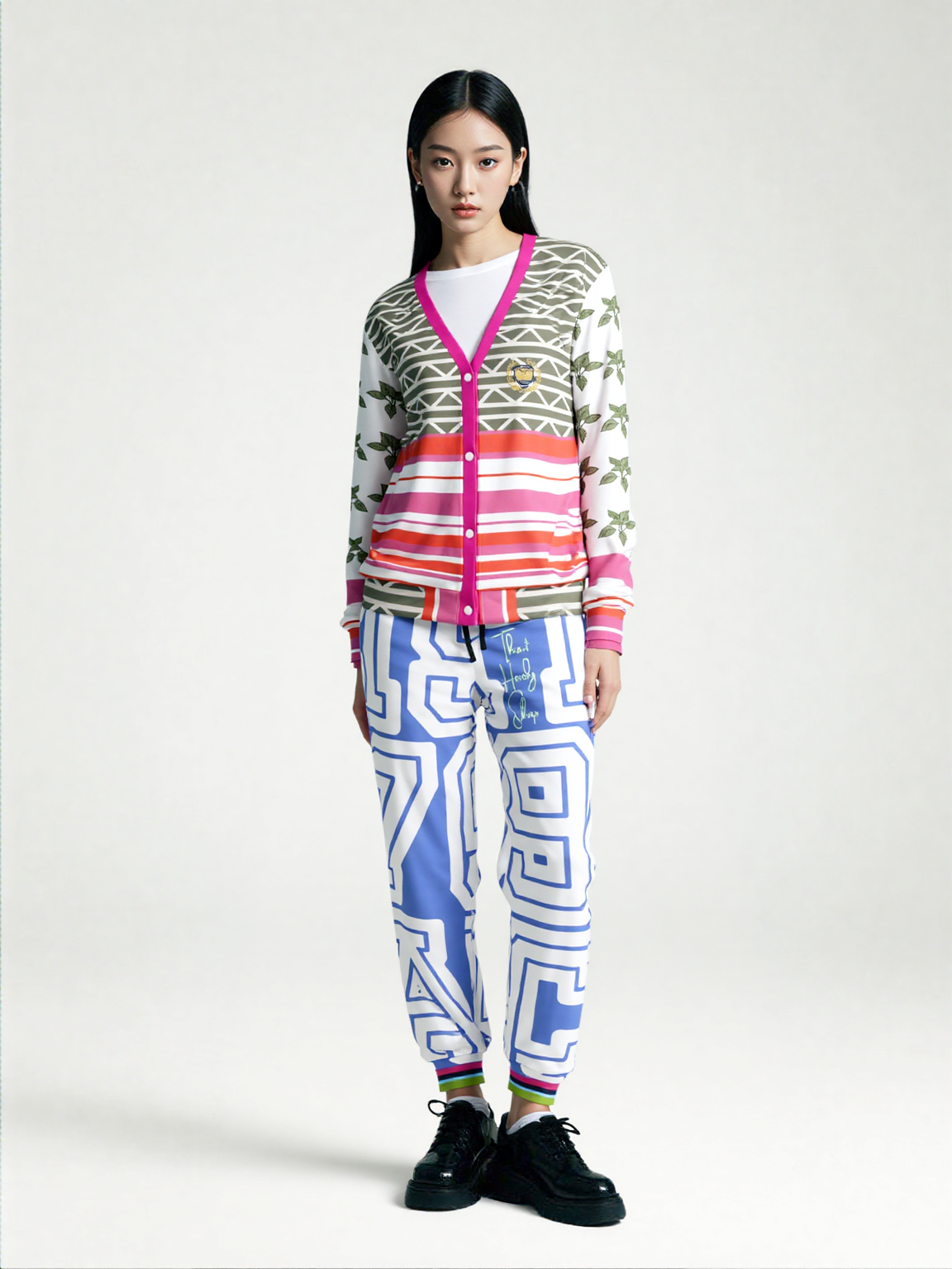 THS 1976 CA Monogram in Lavender Eco-Poly Unisex Joggers