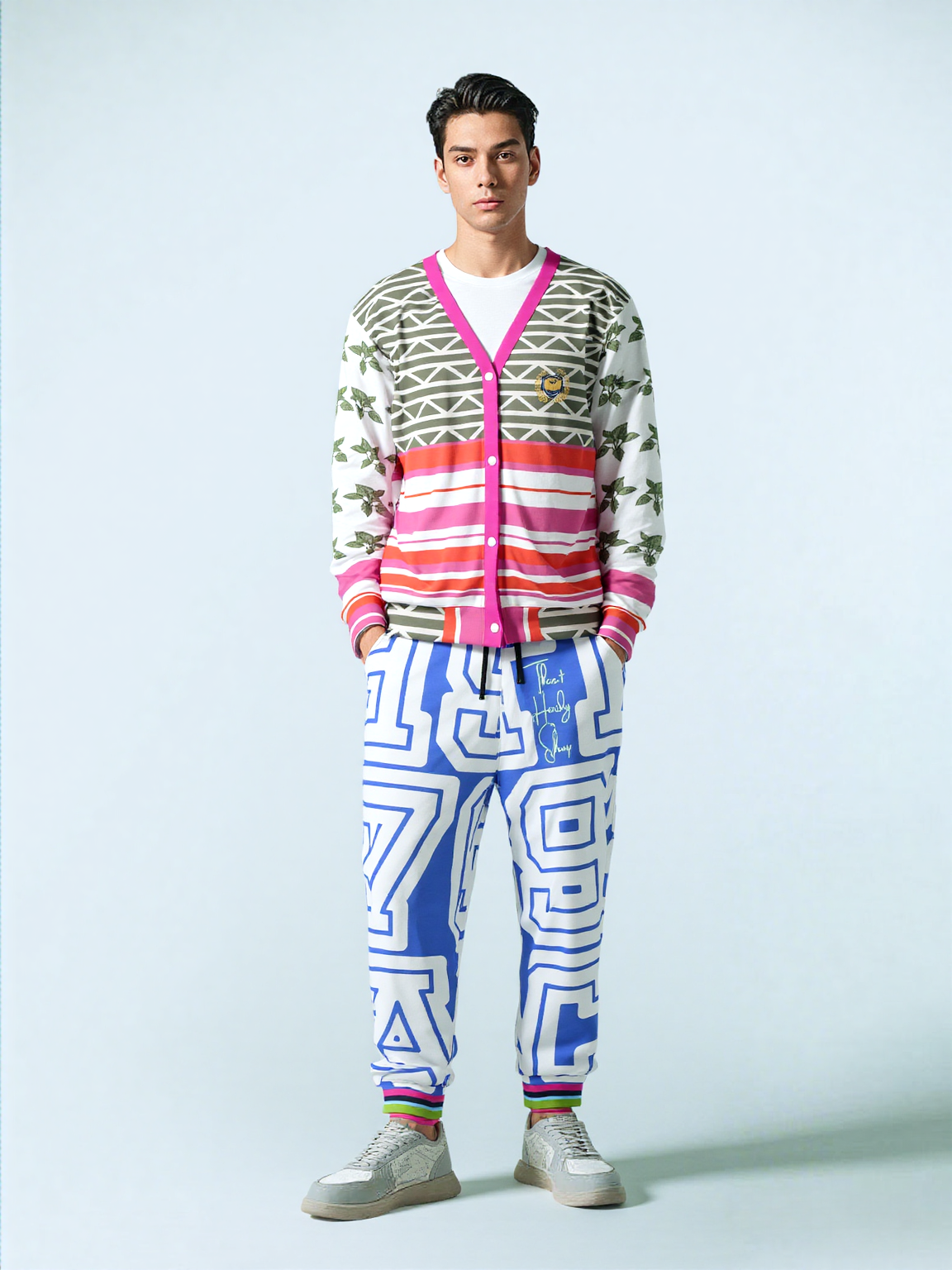 THS 1976 CA Monogram in Lavender Eco-Poly Unisex Joggers