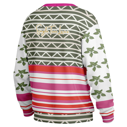 Elephants on Parade in White Heavyweight Unisex Cardigan