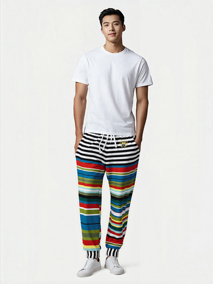 Everglades Rainbow Jailhouse Stripe Eco-Poly Joggers