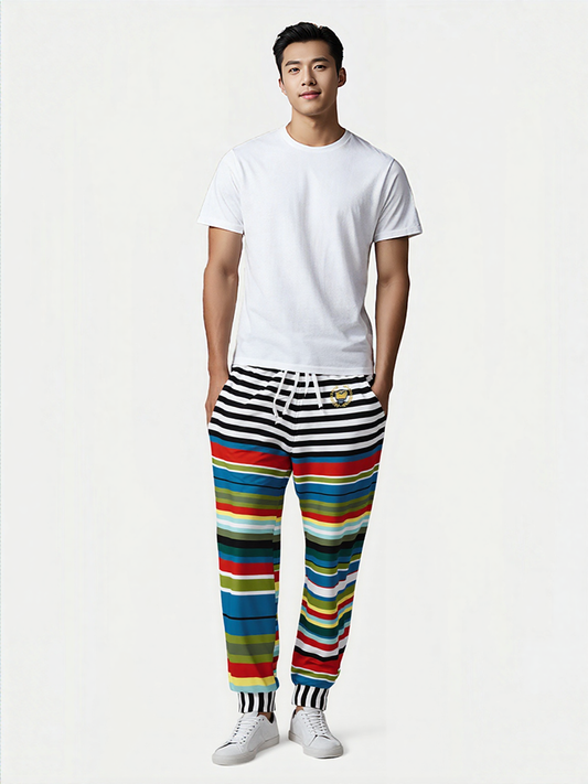 Everglades Rainbow Jailhouse Stripe Eco-Poly Joggers