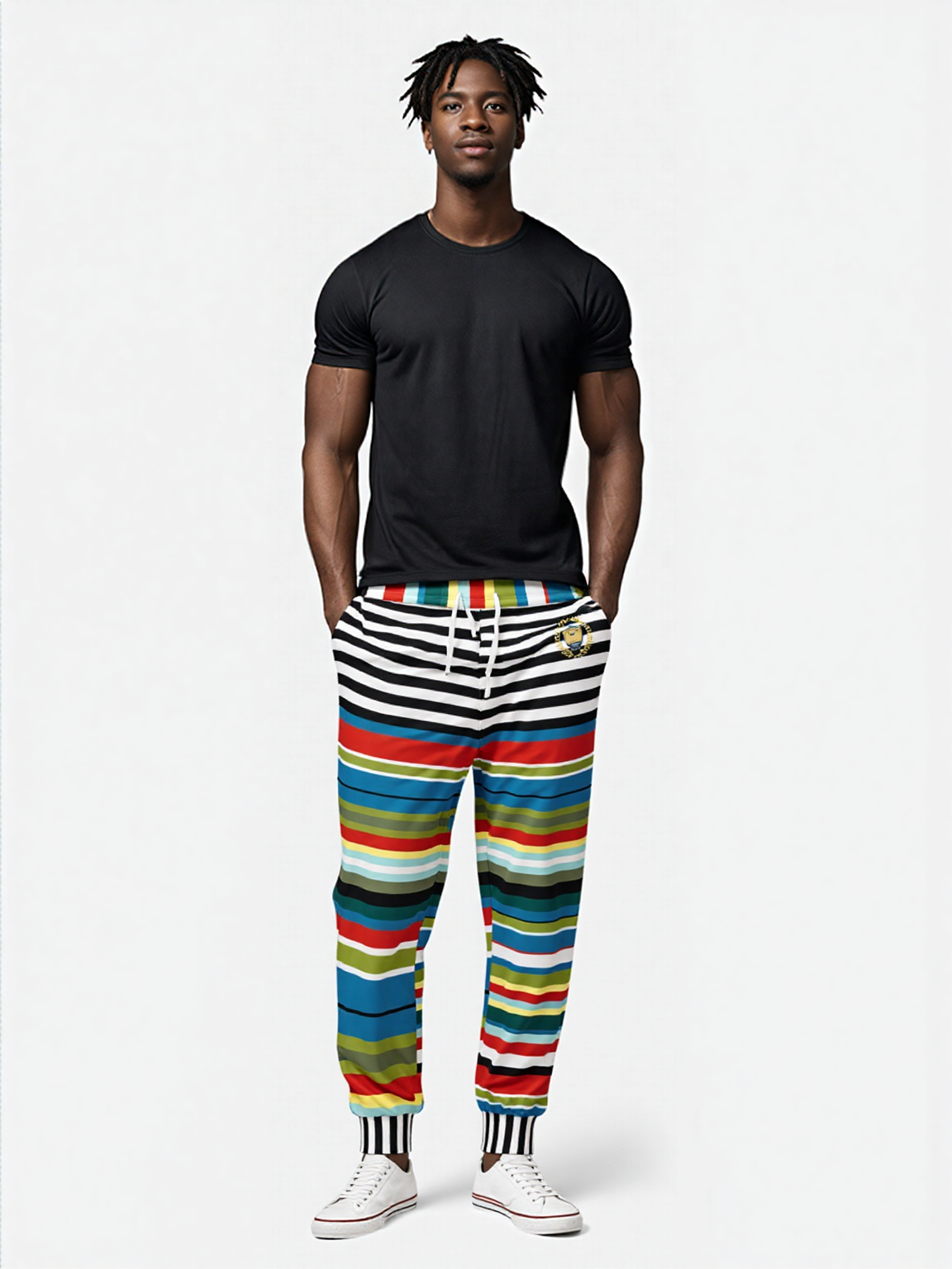 Everglades Rainbow Jailhouse Stripe Eco-Poly Joggers
