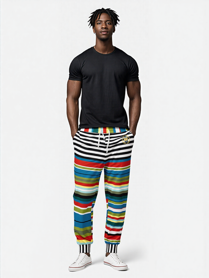 Everglades Rainbow Jailhouse Stripe Eco-Poly Joggers