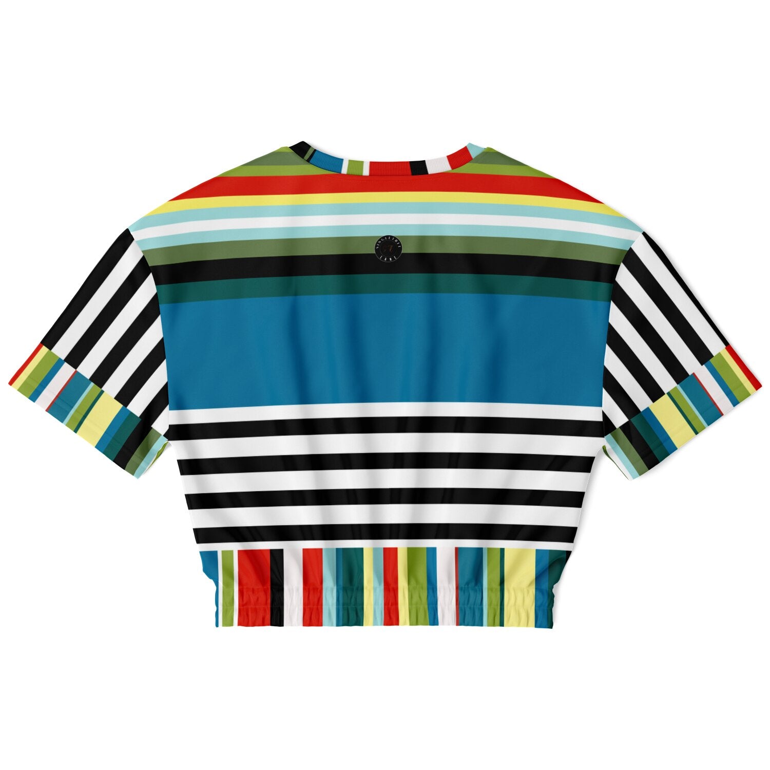 Everglades Jailhouse Stripe Eco-Poly Short Sleeve Cropped Pullover