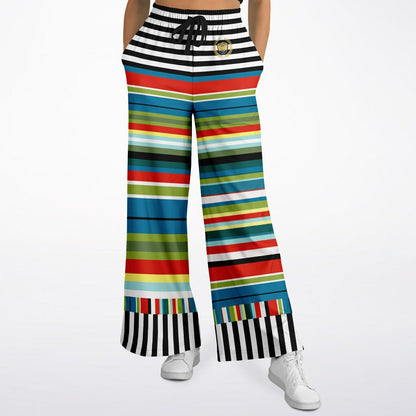 Everglades Rainbow Jailhouse Stripe Eco-Poly Wide Leg Pants