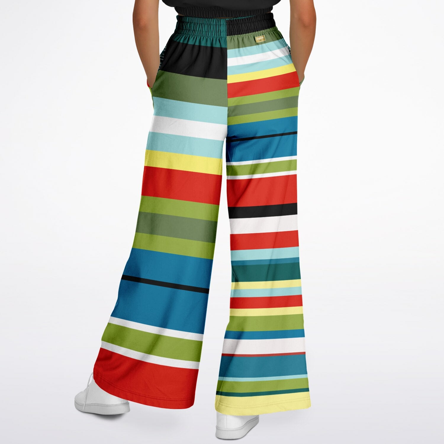 Everglades Rainbow Stripe Eco-Poly Wide Leg Pants