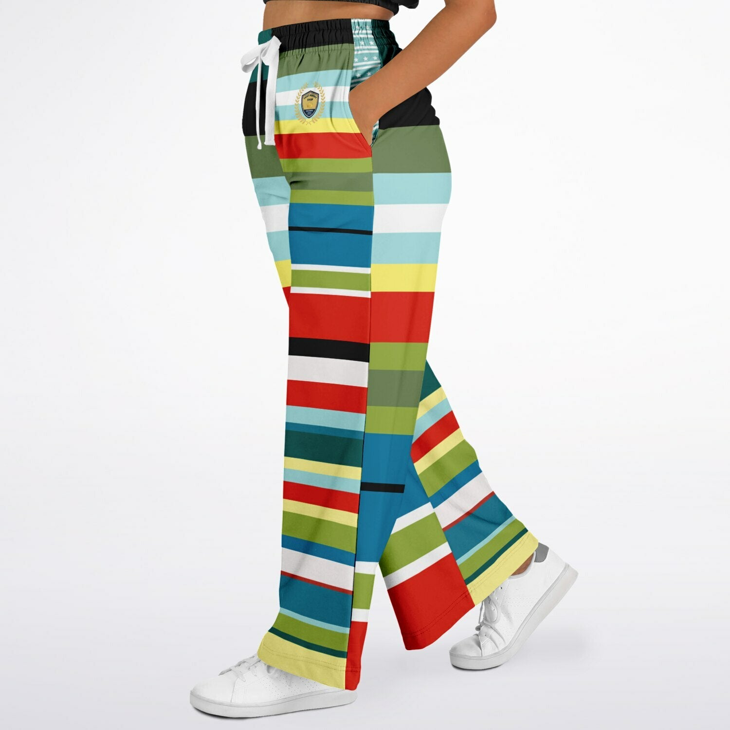 Everglades Rainbow Stripe Eco-Poly Wide Leg Pants