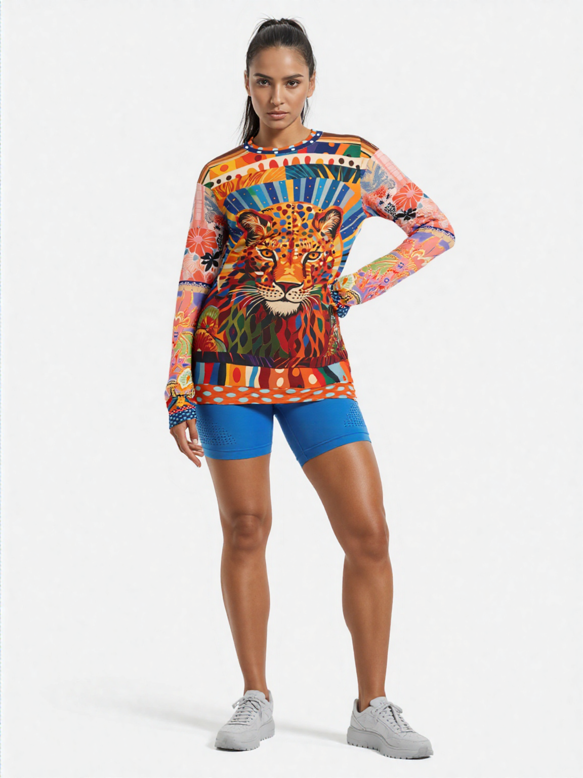 Exotic Sauvage in Rainbow Leopard Mid-Weight Unisex Sweatshirt (Gold Label)