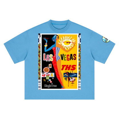 Lights Camera Action - Las Vegas Boxy Oversized Unisex T-Shirt