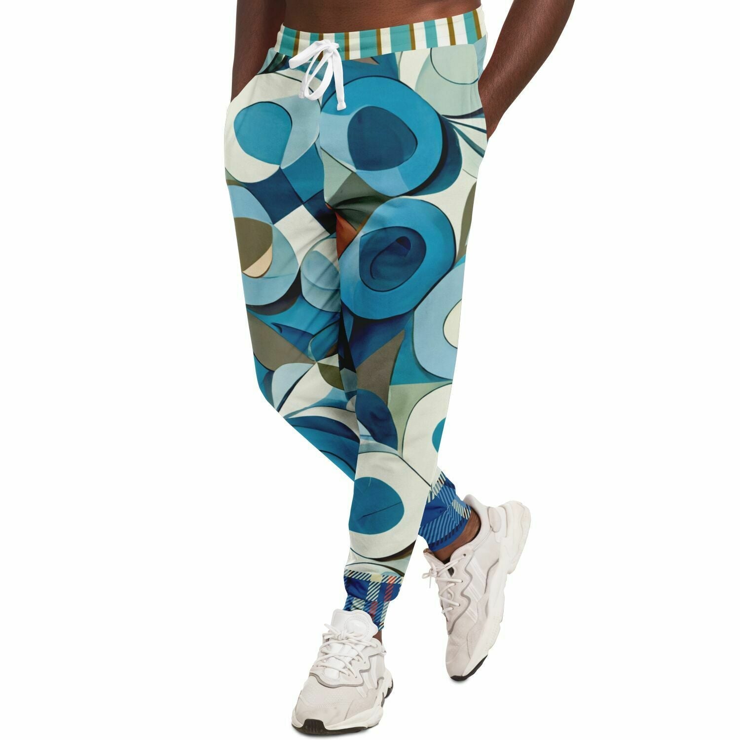 Blue Scenes in Oval Eco-Poly Unisex Joggers