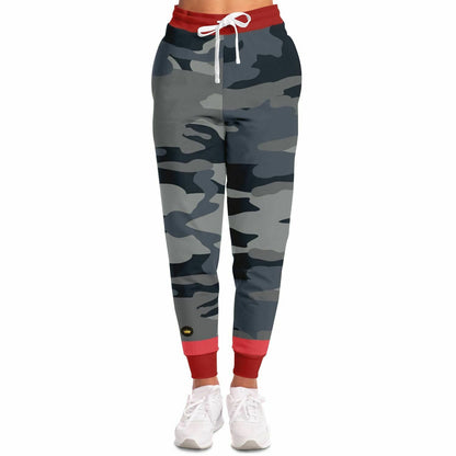 Black Dusk on Fire Eco-Poly Camo Unisex Joggers