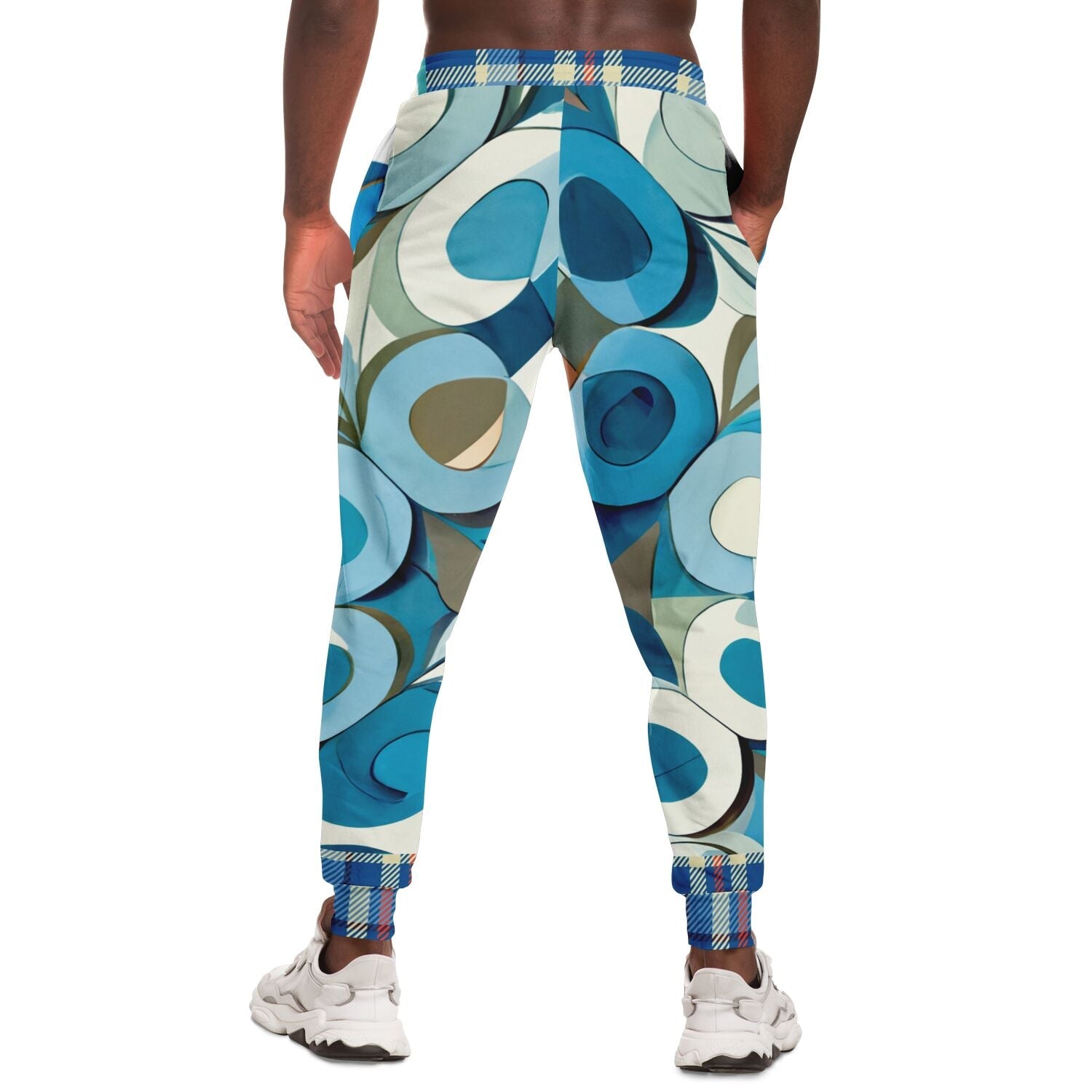 Blue Scenes in Oval Eco-Poly Unisex Joggers