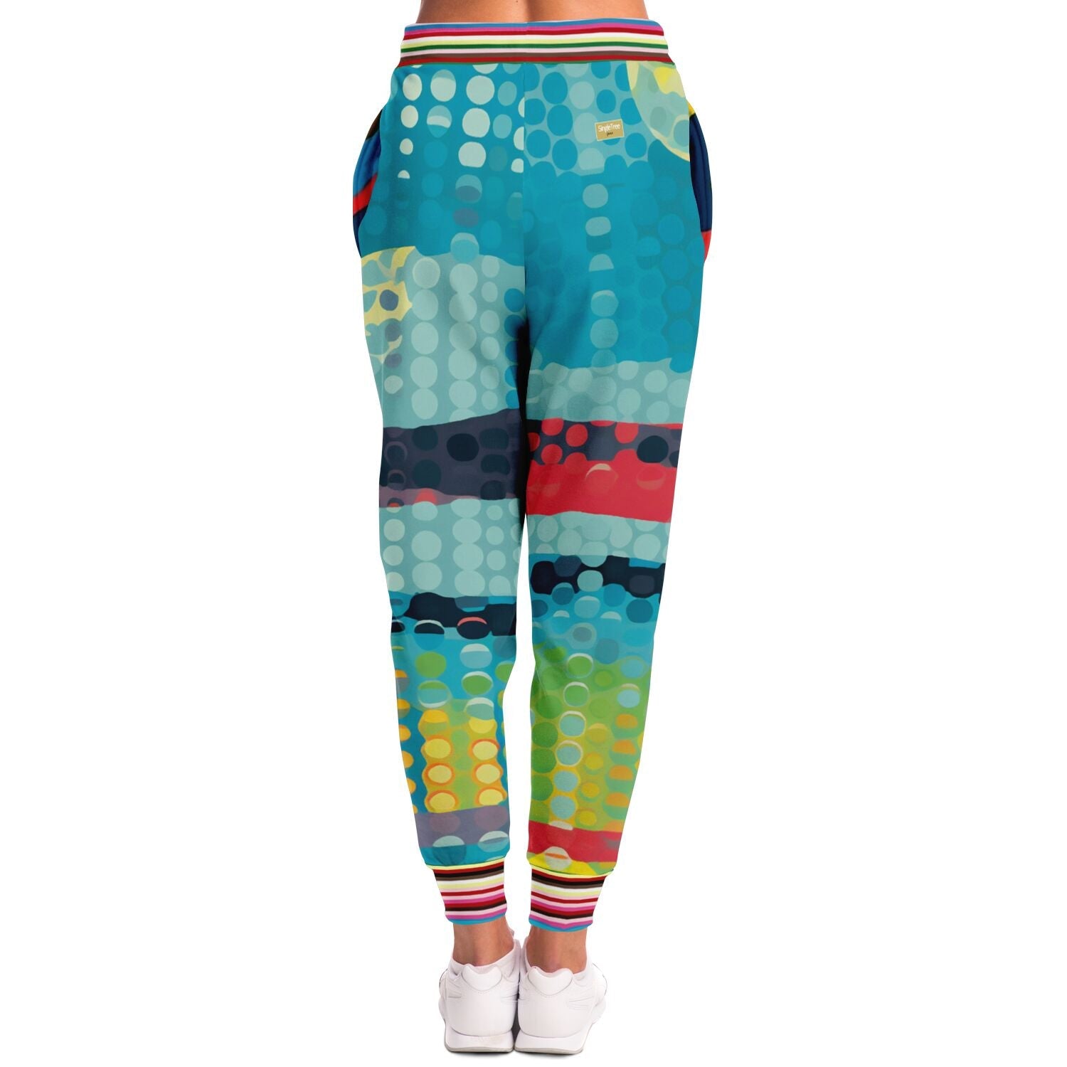 Blue Currents Abstract Wave Eco-Poly Unisex Joggers