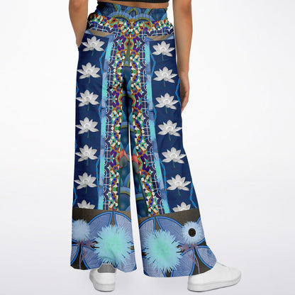 Dahlia Lama Lotus Flower Eco-Poly Wide Leg Pants