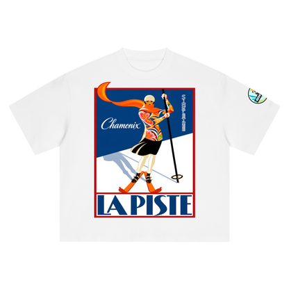 La Piste Faire du Ski Chamonix Boxy Oversized Unisex T-Shirt