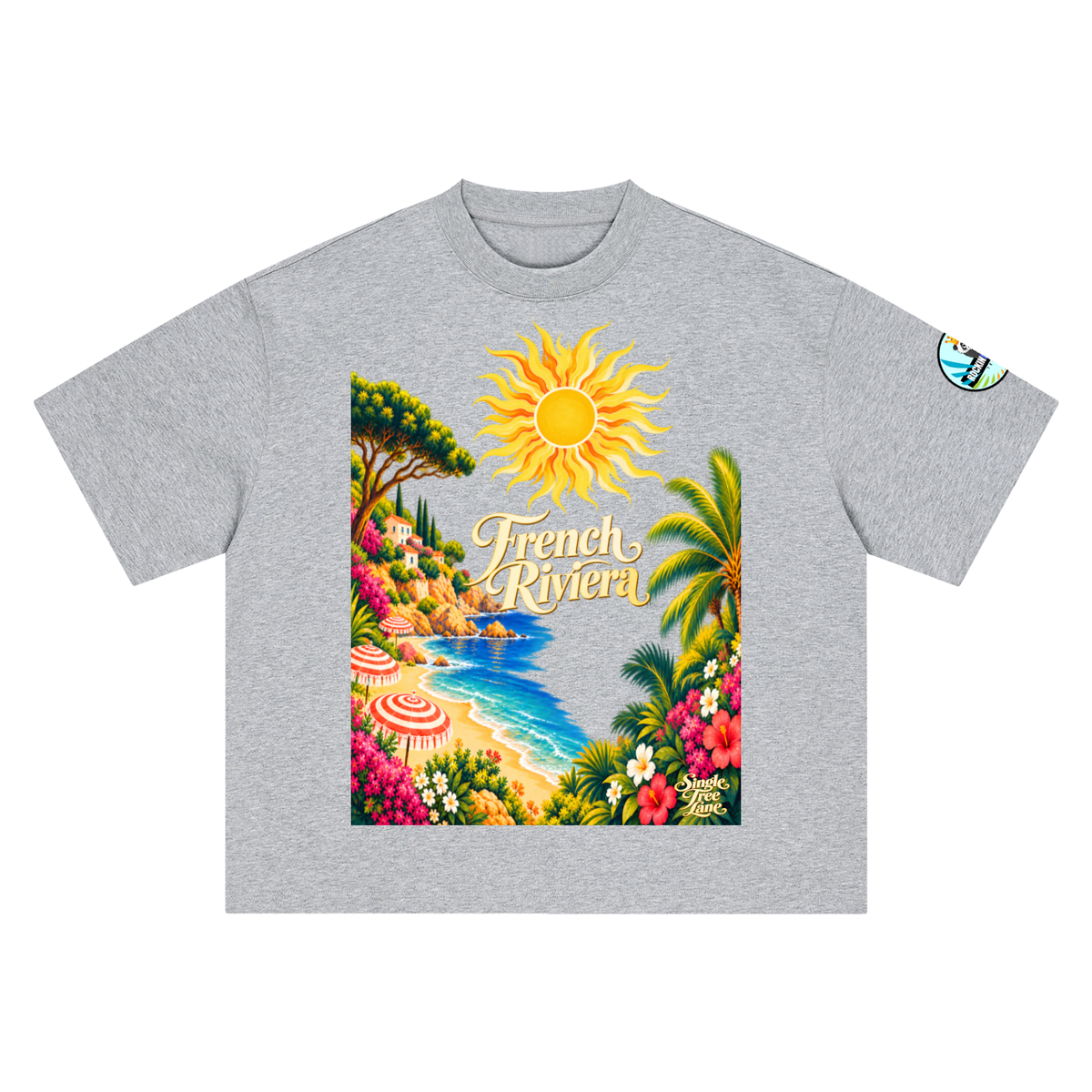 French Riviera Boxy Oversized Unisex T-Shirt