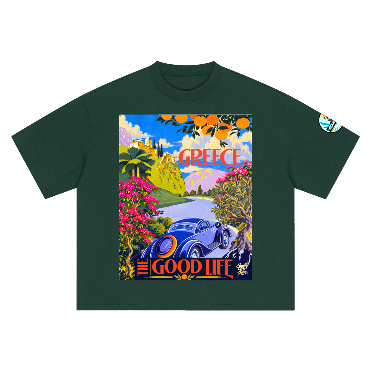 Greece - The Good Life Boxy Oversized Unisex T-Shirt