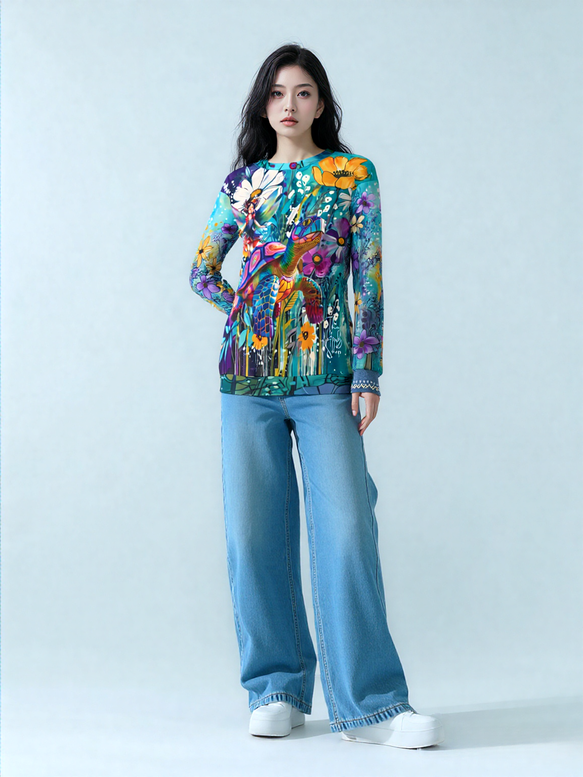 Garden Fairy Goes For a Ride Unisex Sweatshirt (Gold Label)