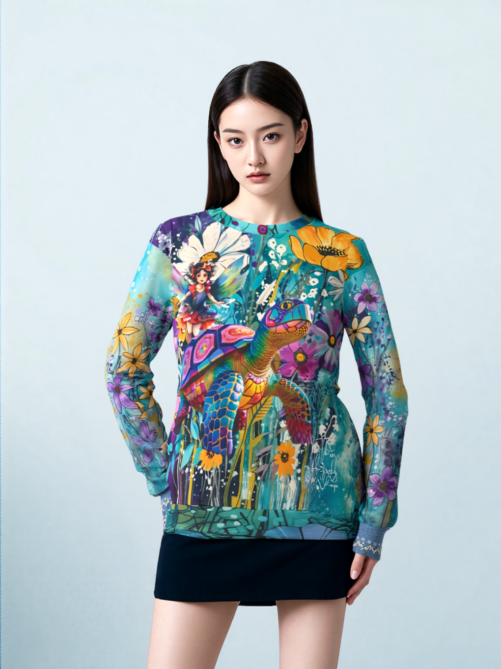 Garden Fairy Goes For a Ride Unisex Sweatshirt (Gold Label)