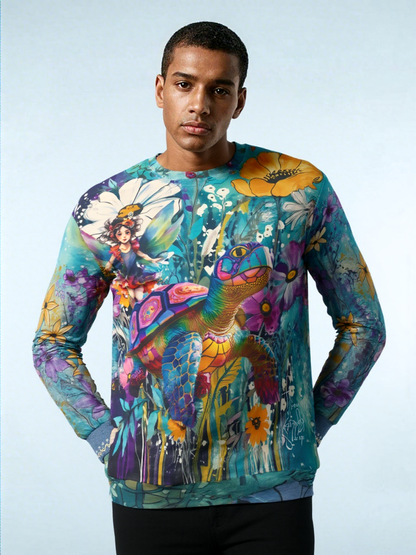 Garden Fairy Goes For a Ride Unisex Sweatshirt (Gold Label)