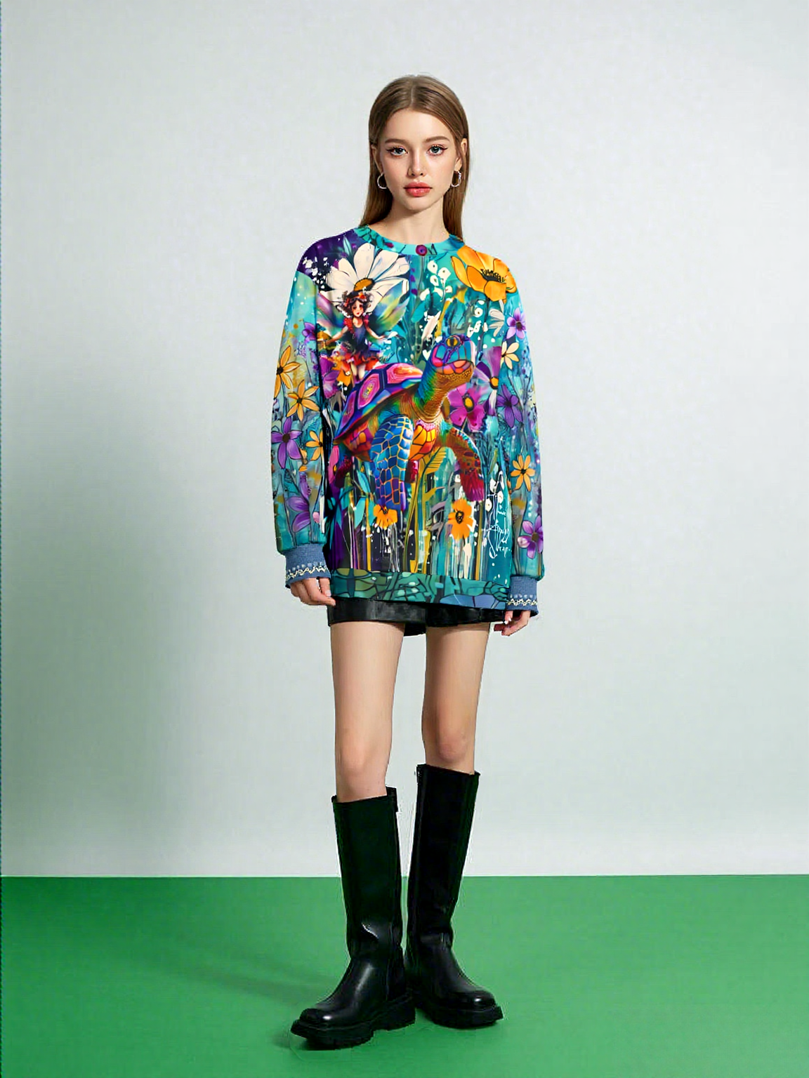 Garden Fairy Goes For a Ride Unisex Sweatshirt (Gold Label)