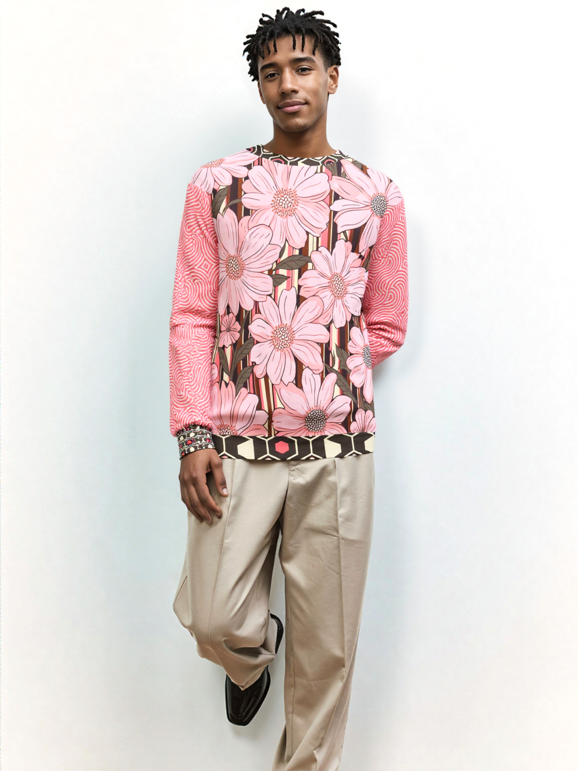 Fantasy in Pink Floral Unisex Sweatshirt (Gold Label)
