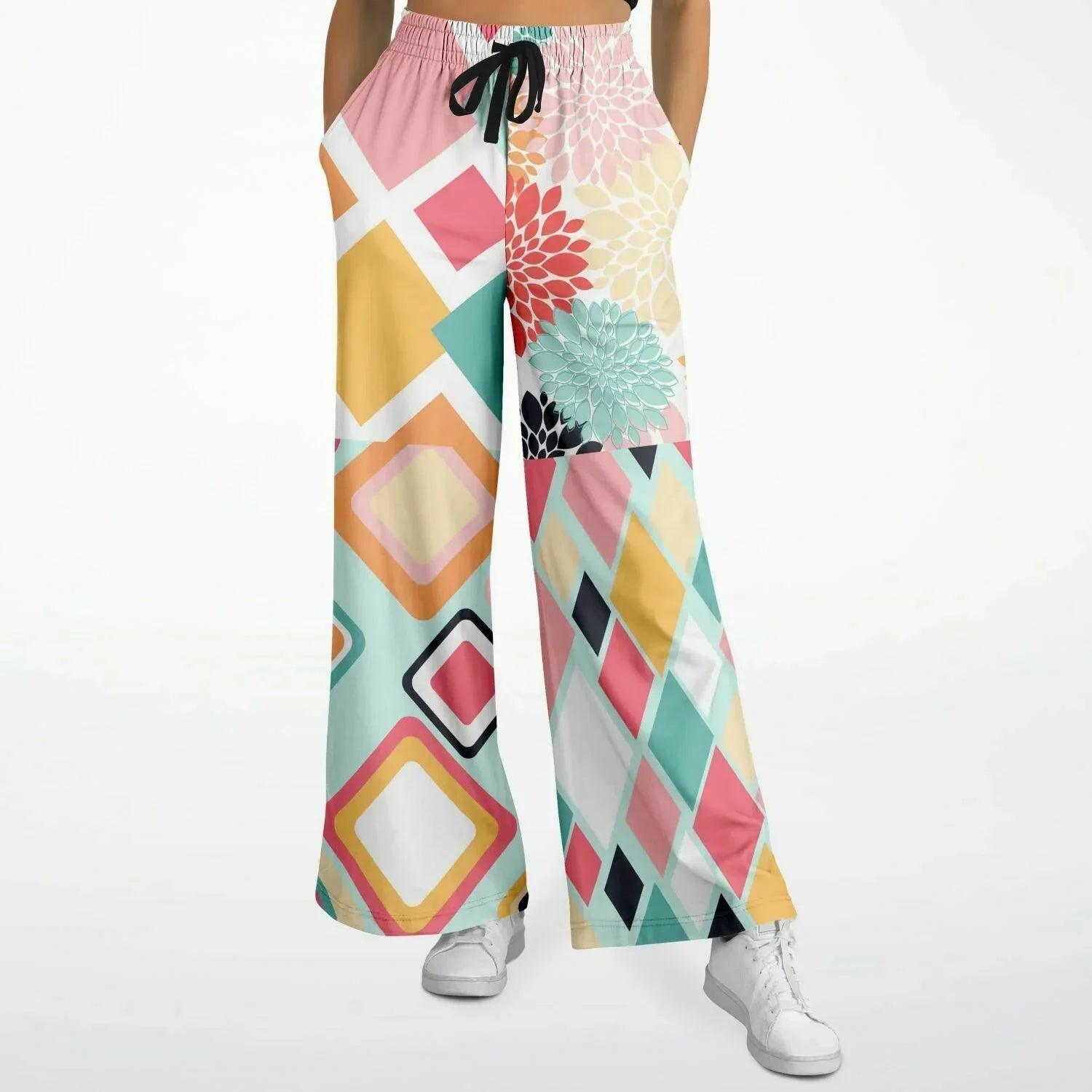 Mums the Word Floral Eco-Poly Wide Leg Pants