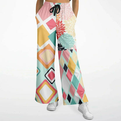 Mums the Word Floral Eco-Poly Wide Leg Pants