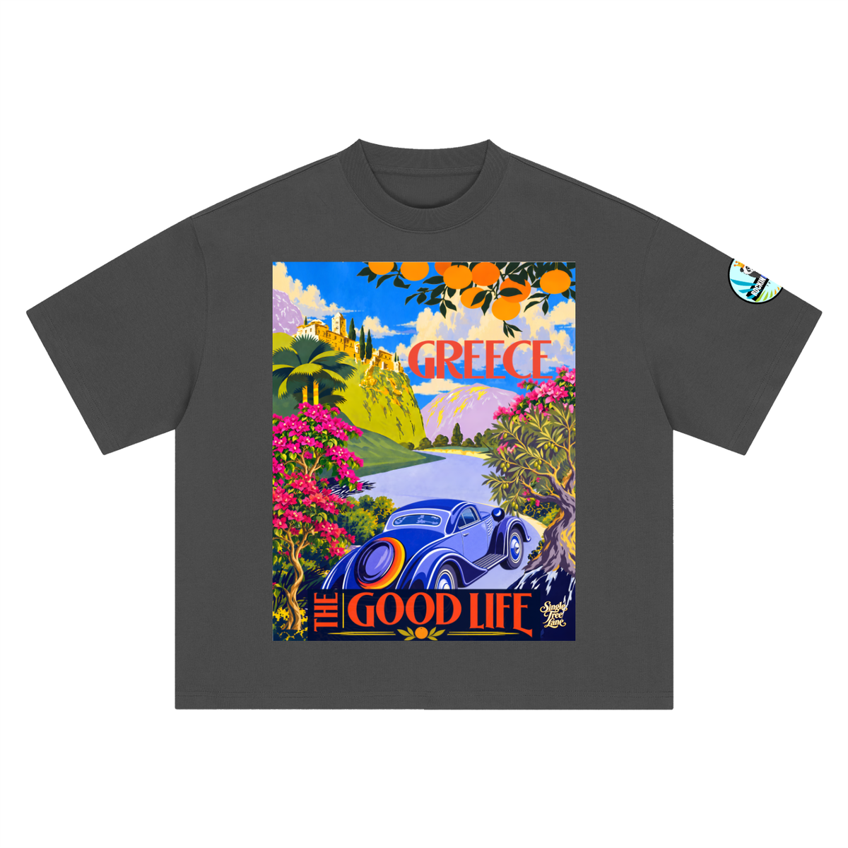 Greece - The Good Life Boxy Oversized Unisex T-Shirt