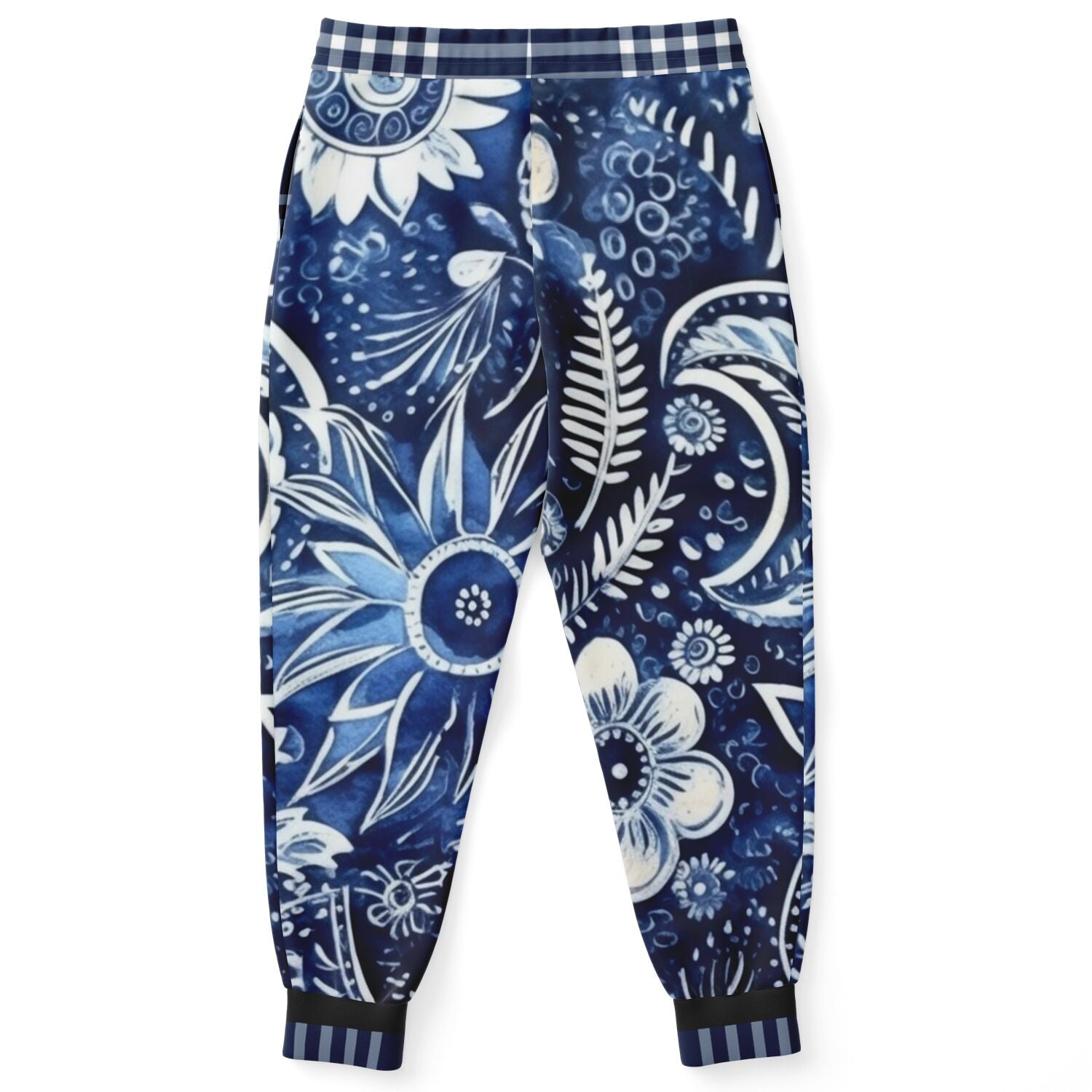Blue Floral Rhapsody Eco-Poly Unisex Joggers