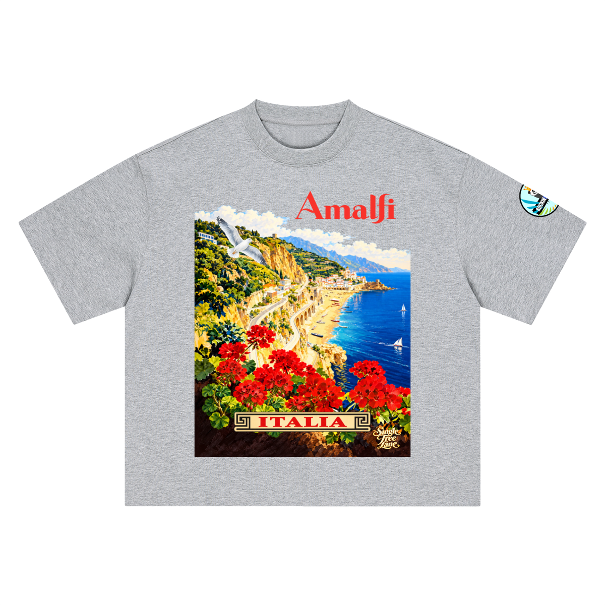 Amalfi in Springtime Boxy Oversized Unisex T-Shirt