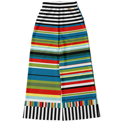 Everglades Rainbow Jailhouse Stripe Eco-Poly Wide Leg Pants