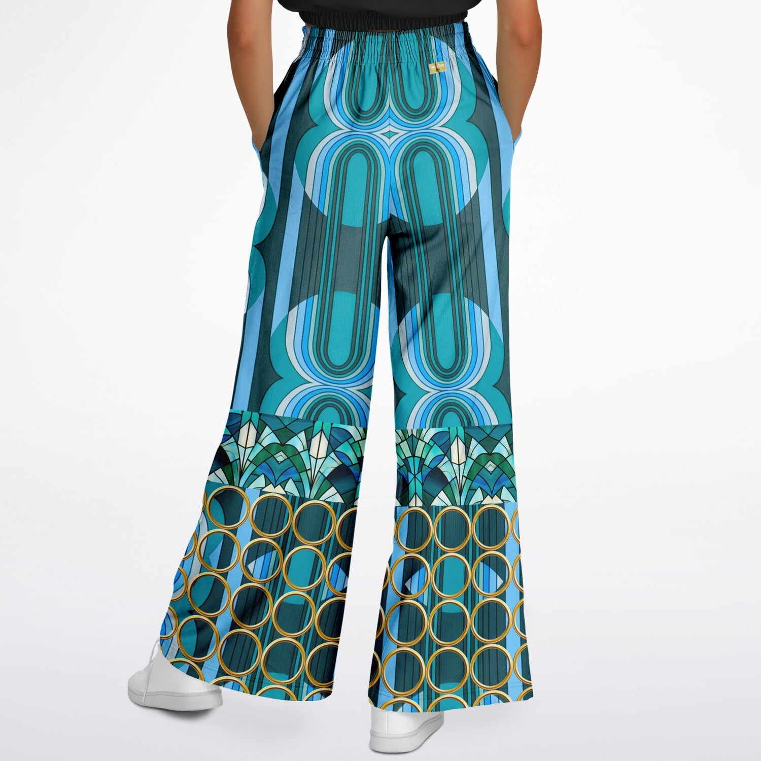 Dreaming of the 70s in Retro Links Eco-Poly Wide Leg Pants