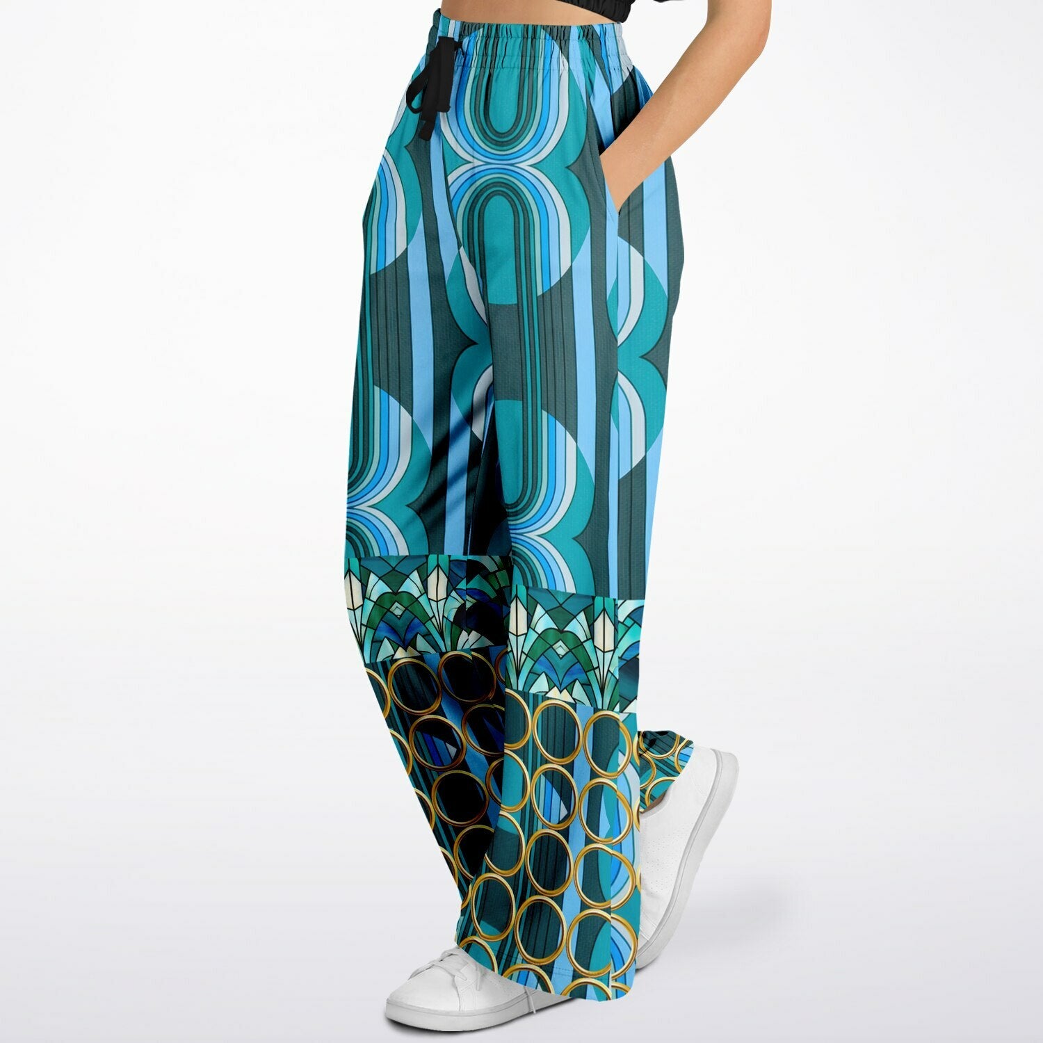 Dreaming of the 70s in Retro Links Eco-Poly Wide Leg Pants