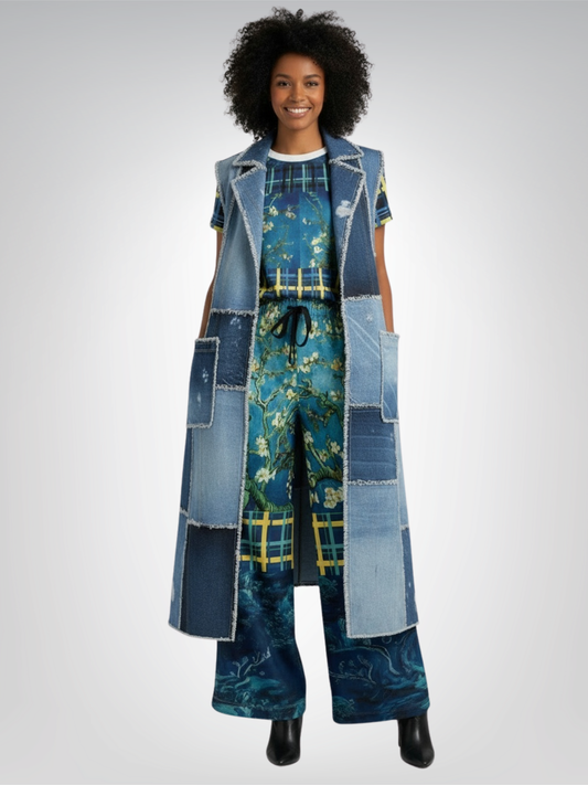 Flowers in Blue Vase - Van Gogh AOP Women's Tee