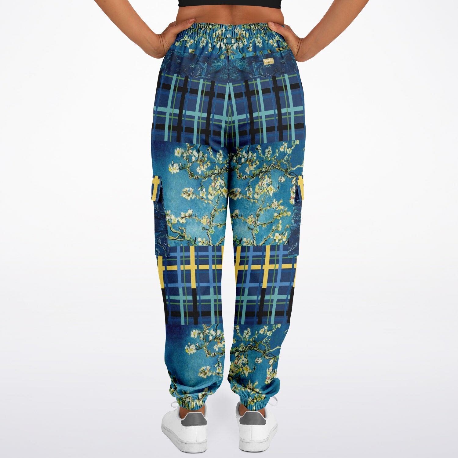 Flowers in Blue Vase - Van Gogh Eco-Poly Cargo Joggers