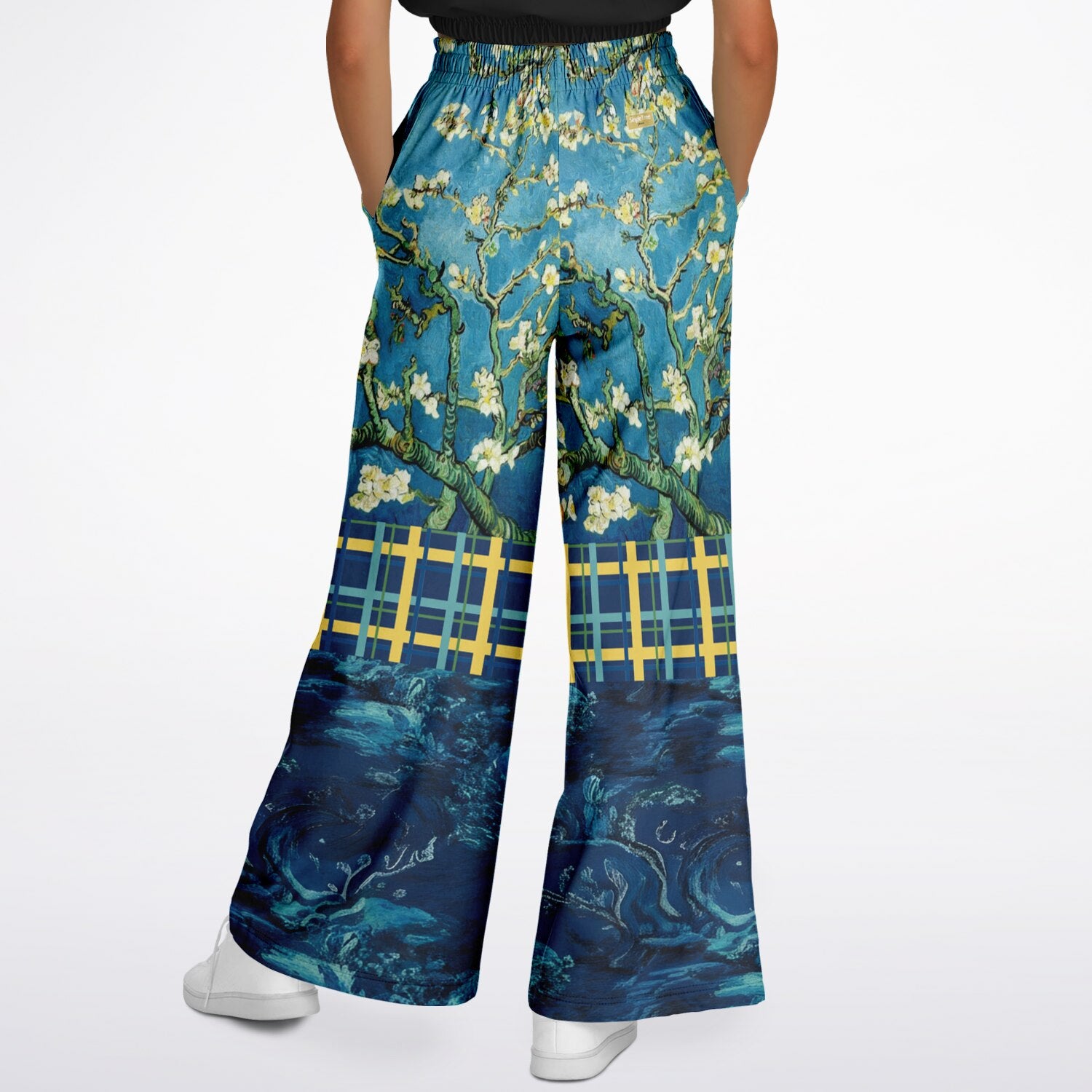 Flowers in Blue Vase - Van Gogh Eco-Poly Wide Leg Pants