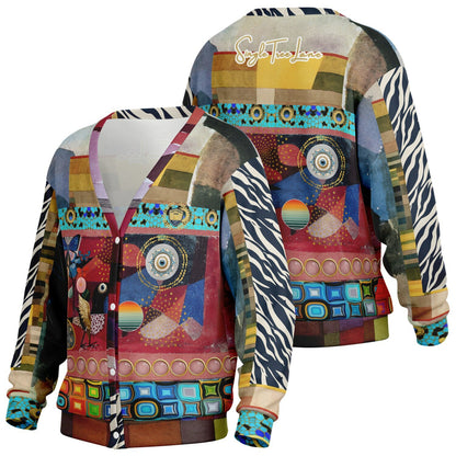 Forest Fowl in the Garden of Eden Heavyweight Unisex Cardigan