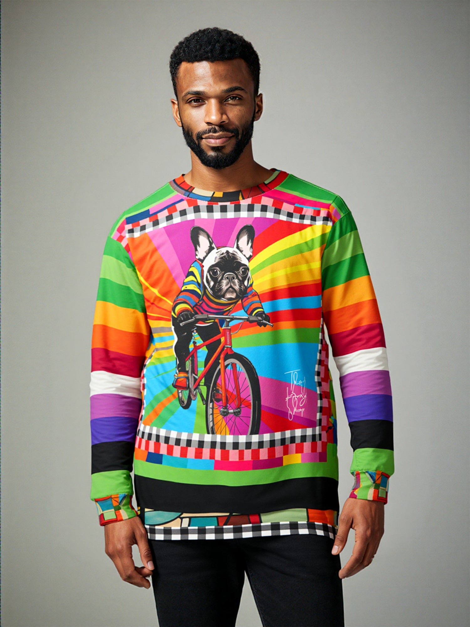 French Bulldog - Off to the Races Unisex Sweatshirt (Gold Label)