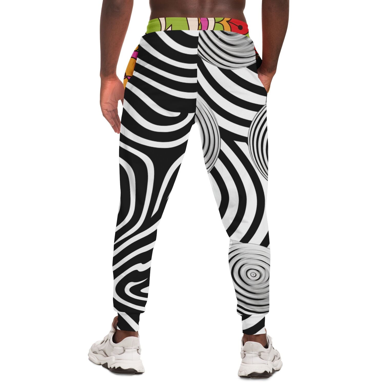 Funhouse Swirl Floral Zebra Stripe Eco-Poly Unisex Joggers