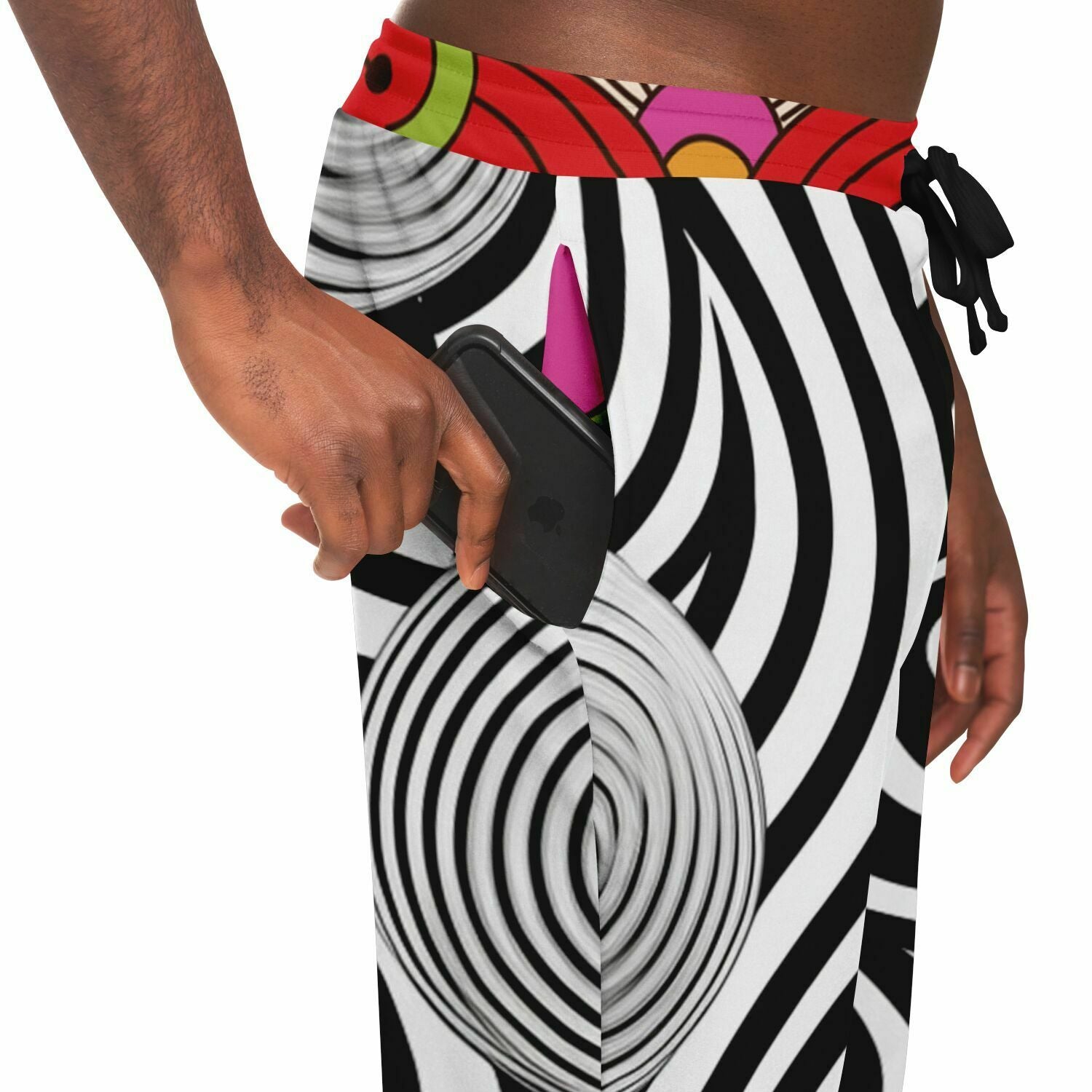 Funhouse Swirl Floral Zebra Stripe Eco-Poly Unisex Joggers