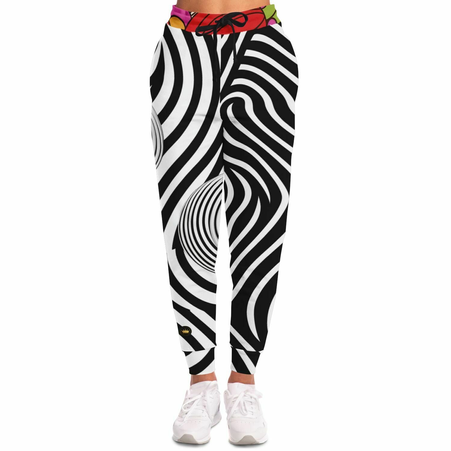 Funhouse Swirl Floral Zebra Stripe Eco-Poly Unisex Joggers