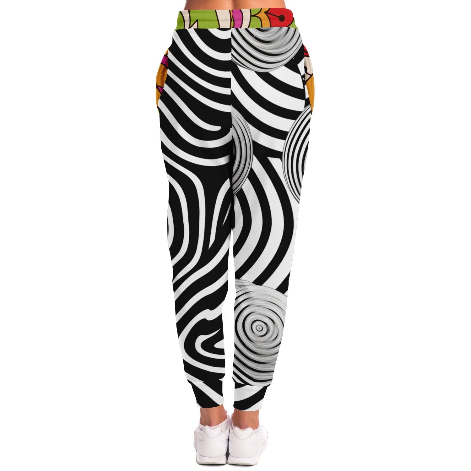 Funhouse Swirl Floral Zebra Stripe Eco-Poly Unisex Joggers