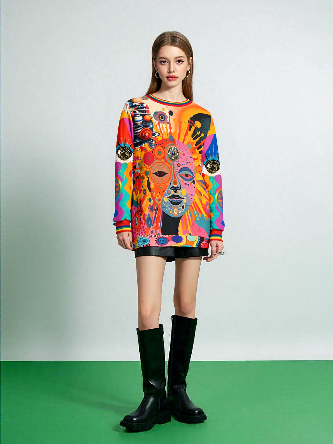 Futurama Sun Goddess in Metropolis Haze Unisex Sweatshirt (Gold Label)