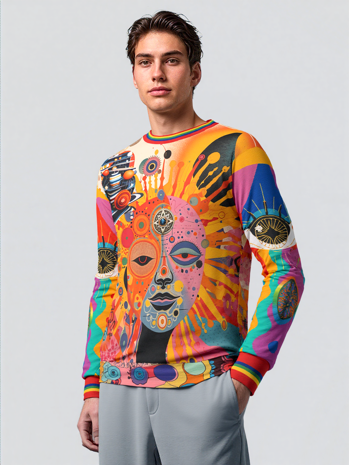 Futurama Sun Goddess in Metropolis Haze Unisex Sweatshirt (Gold Label)