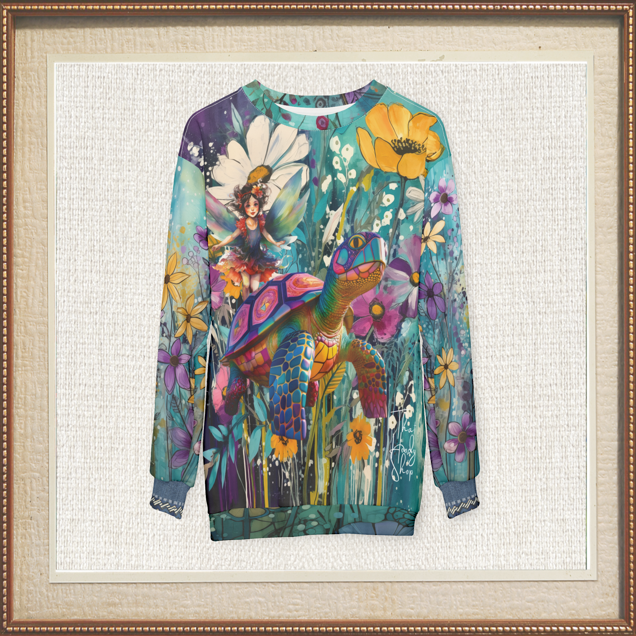 Garden Fairy Goes For a Ride Unisex Sweatshirt (Gold Label)