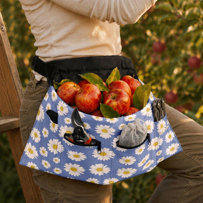 Blue in My Daisies Floral Garden Harvest Bag