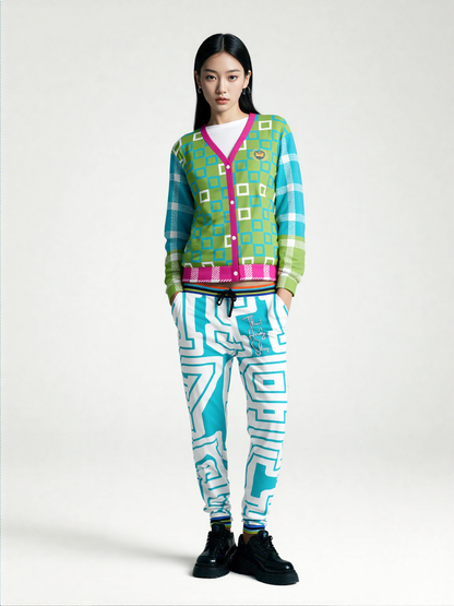 THS 1976 CA Monogram in Bahamian Blue Eco-Poly Unisex Joggers