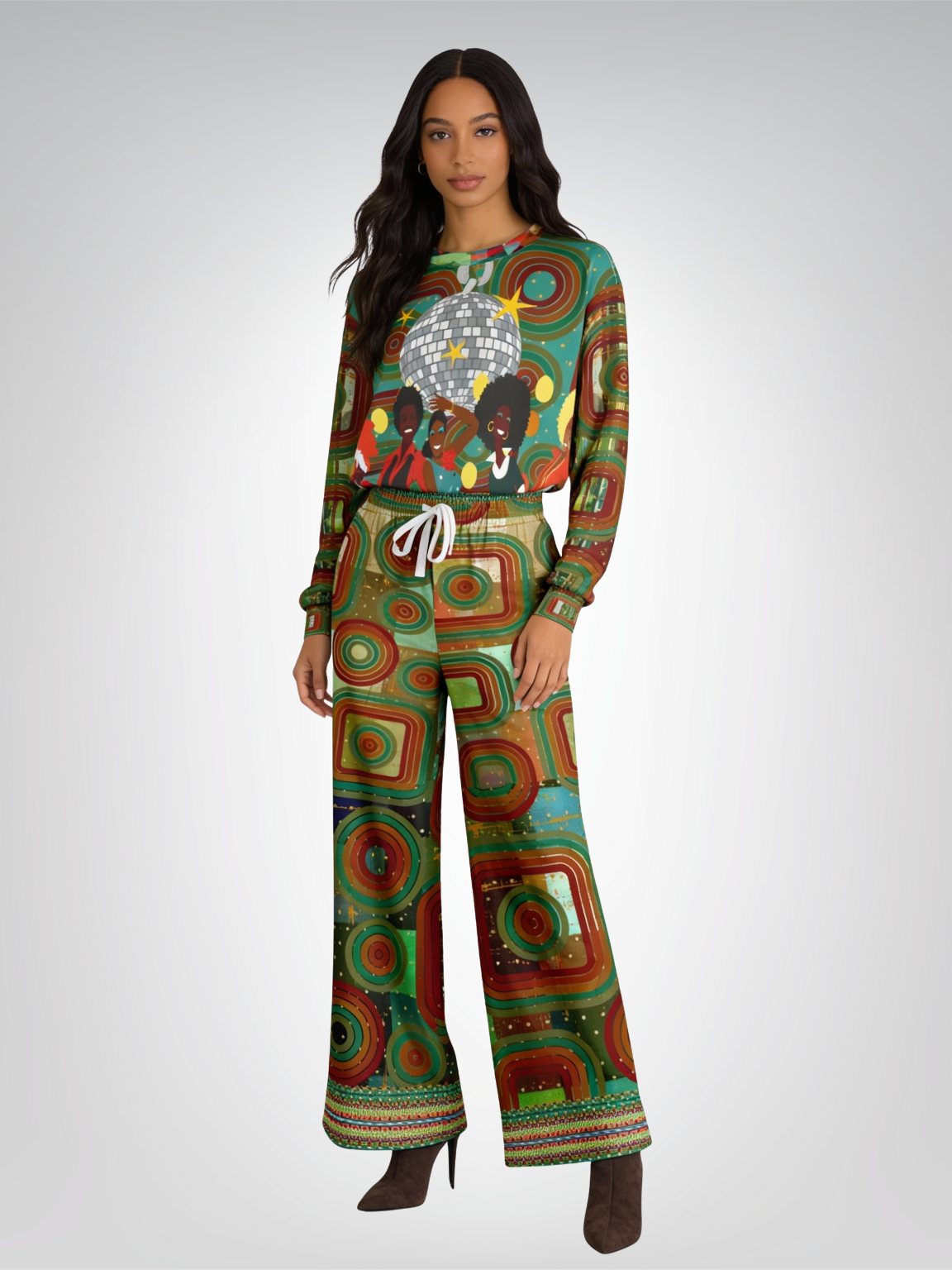 Flashback to the 70s Eco-Poly Wide Leg Pants