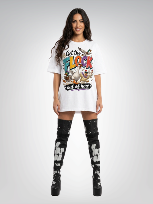 Get the FLOCK Out of Here - Duck Brigade Heavyweight Unisex Tee
